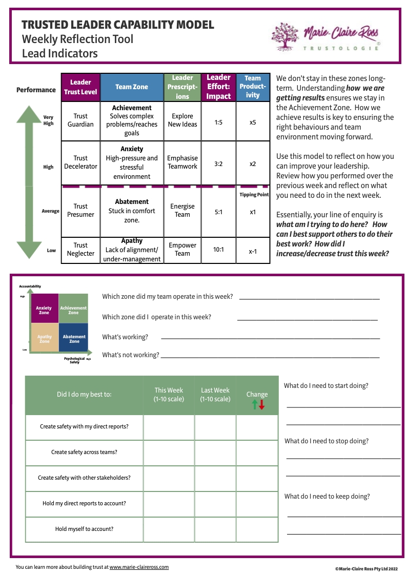 Entreleadership Weekly Report Tool